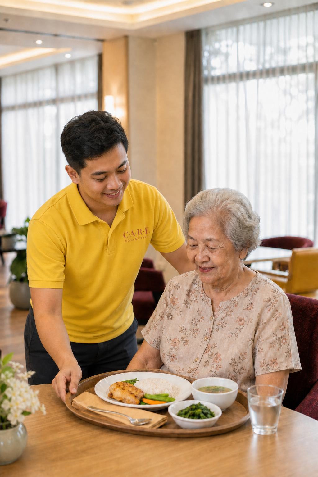Meals and eating support included